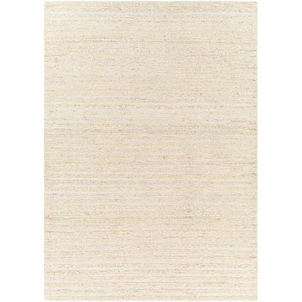 Taminka Striped Flatweave Wool Area Rug in Light Beige/Gray