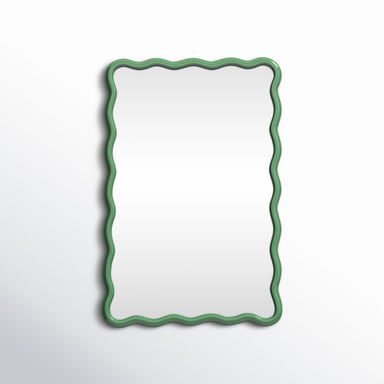 Allurine Solid Wood Wavy Wall Mirror