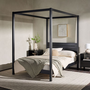 Hanhalyn Solid Wood Canopy Bed