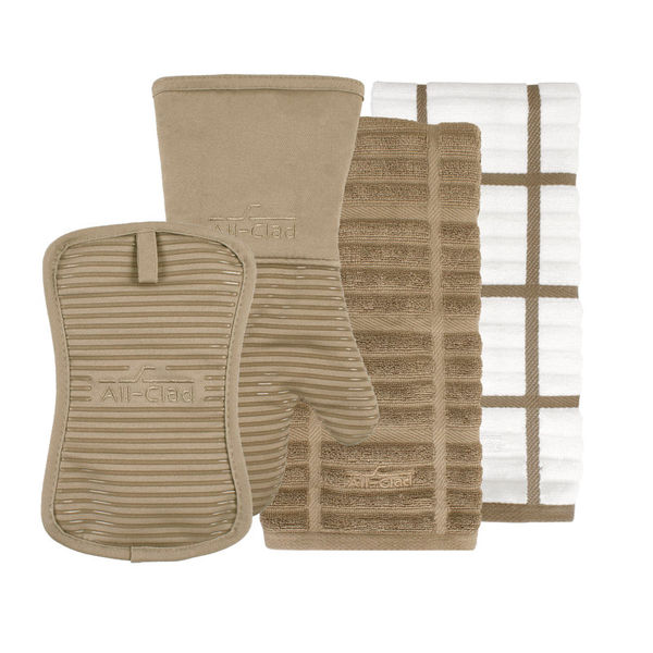 All-Clad 4-Piece Potholder and Oven Mitt Set