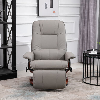 Aricely 30.75" Wide Faux Leather Swivel Ergonomic Recliner