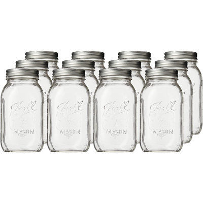 Glass Mason Jar - Set of 12