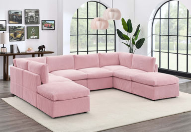 Arvill 8 - Piece Corduroy Sectional