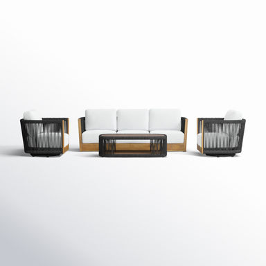 Aniston 4 - Piece Sofa Seating Group with Sunbrella Cushions