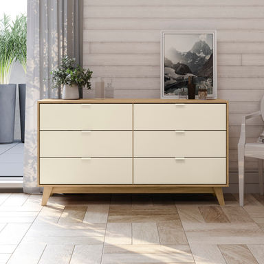 George Oliver Fazia 6 Drawer 57.08'' W Double Dresser & Reviews | Wayfair