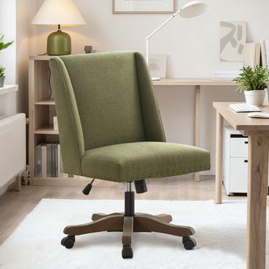 Red Barrel Studio® Swivel Chenille Deep Seating Task Chair & Reviews | Wayfair