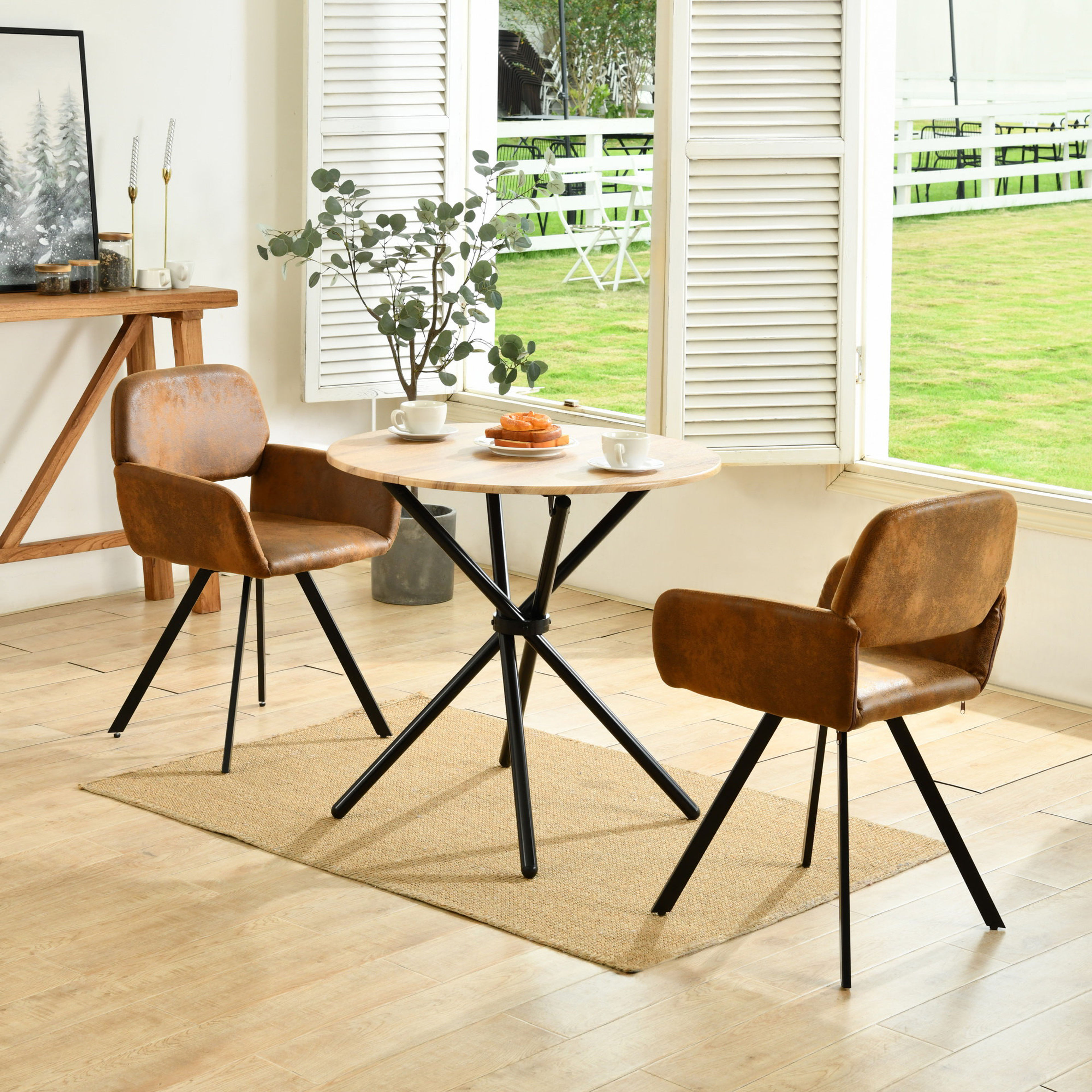 George Oliver 3-Piece Modern Dining Set for Small Spaces