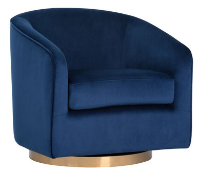 Saiya Velvet Swivel Armchair