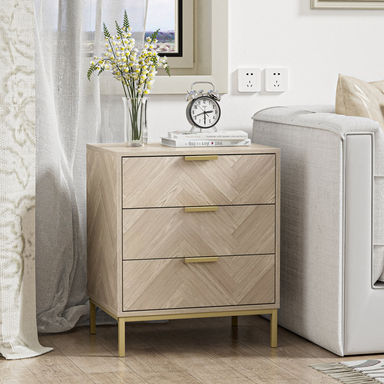 Nocon 3 - Drawer Nightstands with Storage Accent End Table Bedside Table