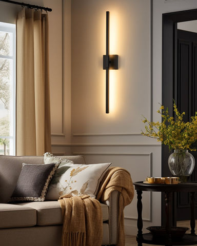 Dimmable Cordless LED Wall Sconce with Remote - Aluminum Battery Operated​