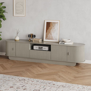86.6" Curved Tv Stand
