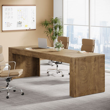 Millwood Pines 79 Inch Extra Long Desk, Two Person Desk Double Desk For Home Office, Large Writing Desk For Office & Reviews | Wayfair