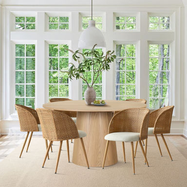 Cleston 6 - Person Dining Table Set- Round