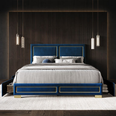 Carmalena Upholstered Platform Storage Bed