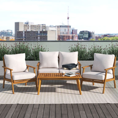 Avyion Acacia 4 - Person Patio Conversation Sets with Cushions