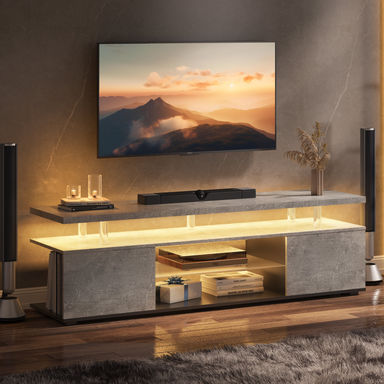 Wrought Studio™ Gupton TV Stand for 60 Inch TV LED Gaming Entertainment Center Media Storage Console Table with Large Side Cabinet for Living Room & Reviews | Wayfair