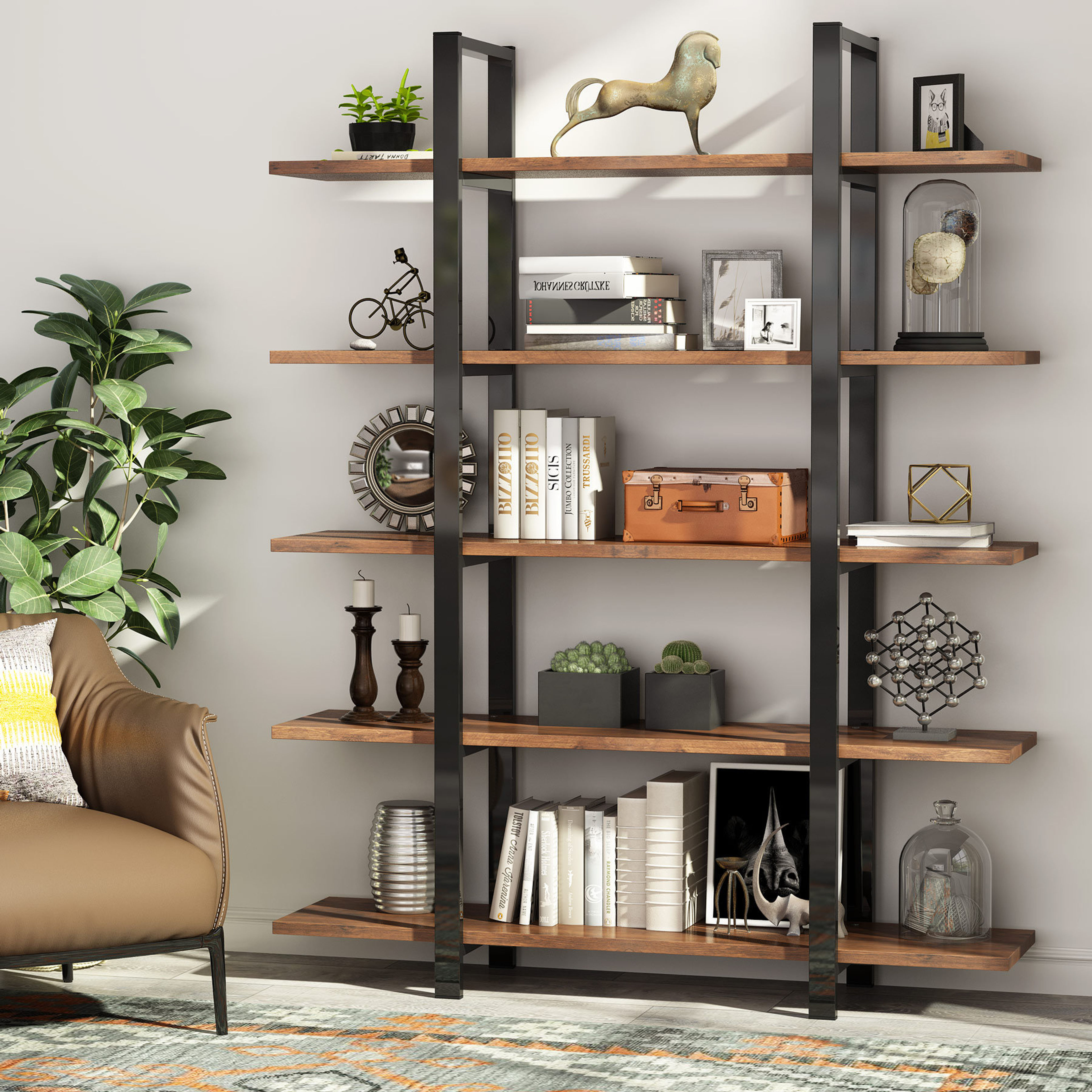 Williston Forge Jocqua 70" Etagere Bookcase - Modern Shelving