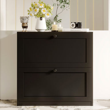 Shoe Storage Cabinet with 2 Flip Drawers