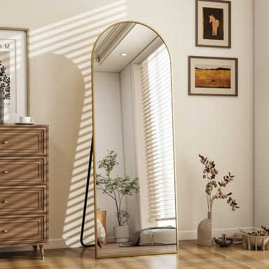 Oversized Full Length Mirror Arch Floor Mirror Wall Mirror Hanging Or Leaning Full Body Mirror With Stand