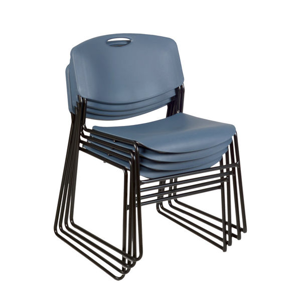 Zeng Ultra Compact Metal Frame Armless Stackable Chair