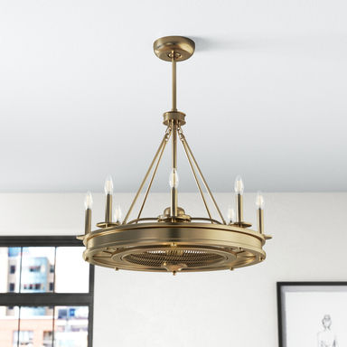 Taylorsville 30" 8-Light Fandelier with Remote Control