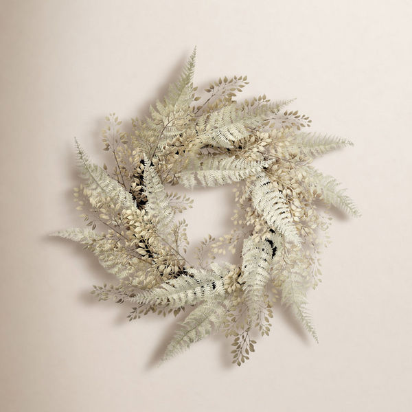 24" Linen Fern Wreath