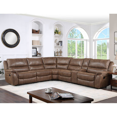 Kirkhill 6 - Piece Faux Leather Reclining Sectional