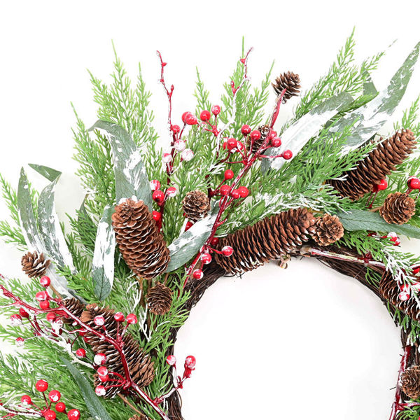 22" Handcrafted Mixed Assortment Christmas Wreath