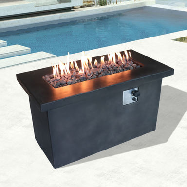 Latitude Run® 24'' H Concrete Propane Or Natural Gas Outdoor Fire Pit Table | Wayfair