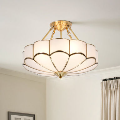 4 - Light Modern 18.5" Blossom Semi Flush Mount Chandelier