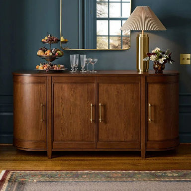 Vinta Trendy 70.87"Brown Half Circle Solid  Wood Sideboard | Wayfair