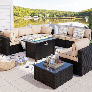 Bushrah 8 Piece Sectional Seating Group with Cushions