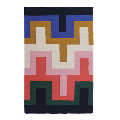 Tetris Player Blue/Pink/Black/Green Rug