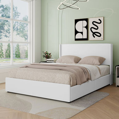 Jaylei 4 Drawers Upholstered Storage Bed with Wingback Headboard