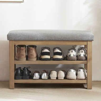 Ebern Designs Hahnville Upholstered Storage Shoe Bench & Reviews | Wayfair