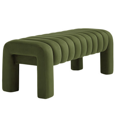 Oyan 43"or 63"W Channel Tufted Upholstered Bedroom Bench