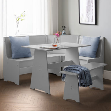 Lief 5 Person Corner Breakfast Nook with Hidden Storage