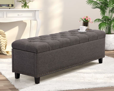 Ebern Designs 51" Ottoman Storage Benches, 30 Gallons of Bed Storage Bench with Storage & Reviews | Wayfair