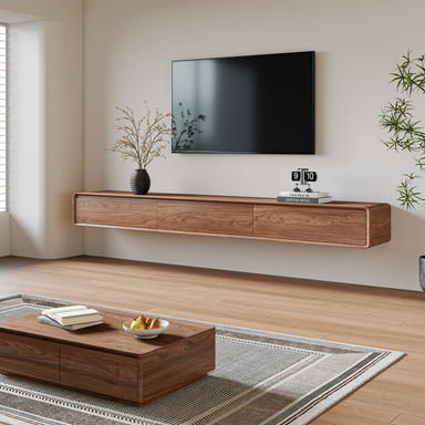 Modern Floating TV Stand Wall-Mounted Media Console with Storage