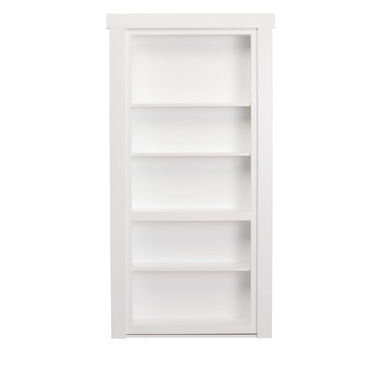 Murphy Door - Secret Bookcase Hidden Door, Solid Paint Grade Manufactured Wood