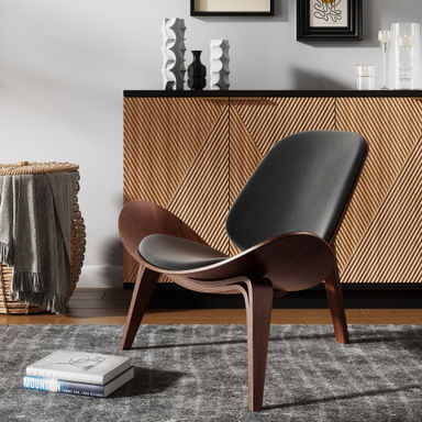 George Oliver Jiovanna Faux Leather Accent Chair & Reviews | Wayfair