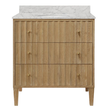 Odin 30.5'' Single Bathroom Vanity with Carrara Marble Top