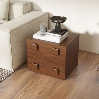 Loon Peak® Wiley 22.83'' Media Console, Brown Solid Wood with Vent, Side Table, Night Stands | Wayfair