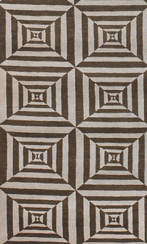 Elana Hand Knotted Wool Brown/Beige Rug