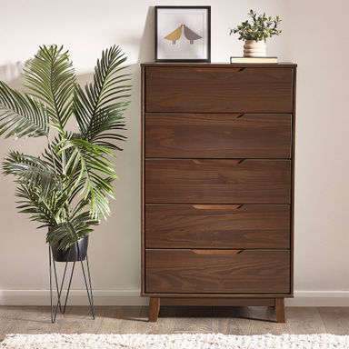 Jerred 5 Drawer Solid Wood Chest