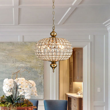 House of Hampton 4-light Crystal Globe Chandelier & Reviews - Wayfair Canada