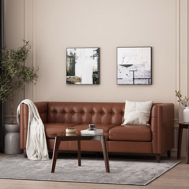 Redden 75.5'' Faux Leather Sofa