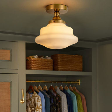 Morvan 1-Light Glass Flush Mount Ceiling Light