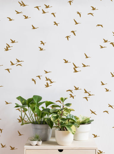 Red Barrel Studio® Soaring Birds Peel And Stick Mural Wallpaper | Wayfair