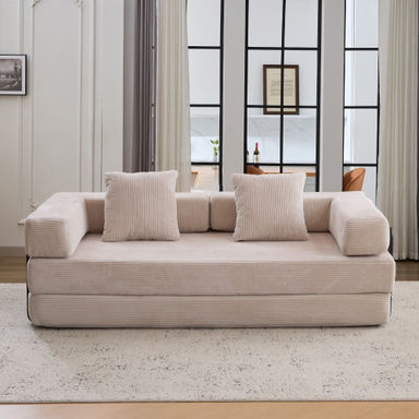 Convertible Sleeper Sofa, Foldable Floor Couch No Assembly